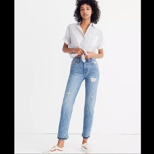 Madewell Classic Straight Jean Destructed Edition